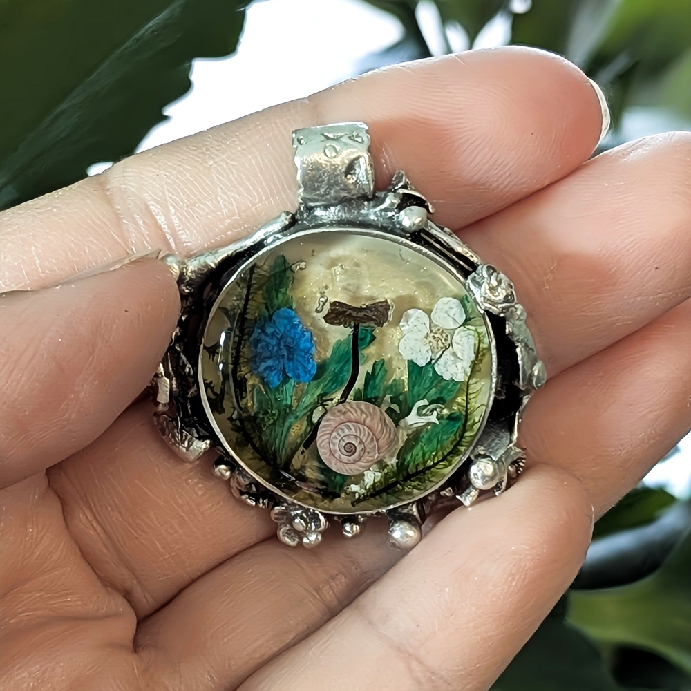 Handcrafted Silver Forest Pendant